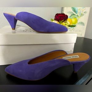 Purple Suede Mules